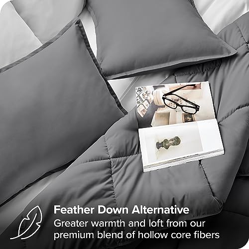 Ultra-Soft Grey Queen Comforter Set