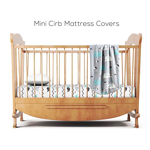 Elephant & Whale Mini Crib Sheet Set