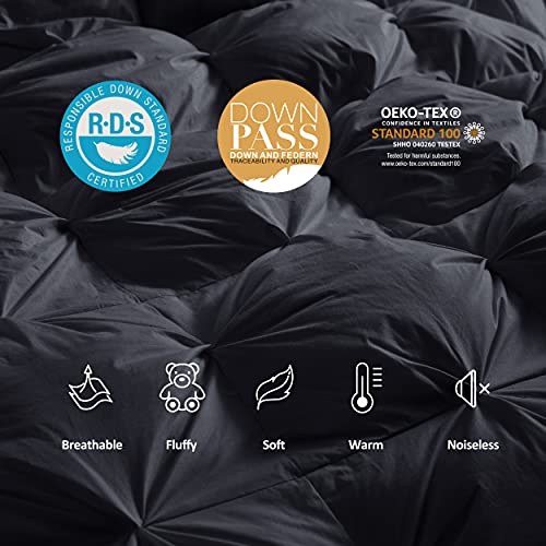 Premium Black Goose Down Comforter - California King