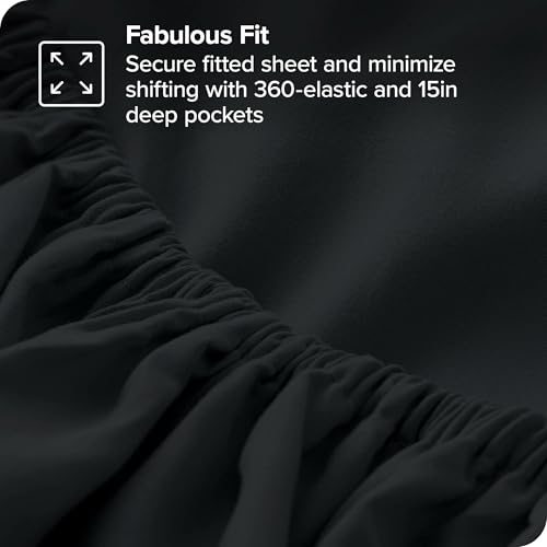 Luxury 1800 Ultra-Soft Queen Sheet Set - Black
