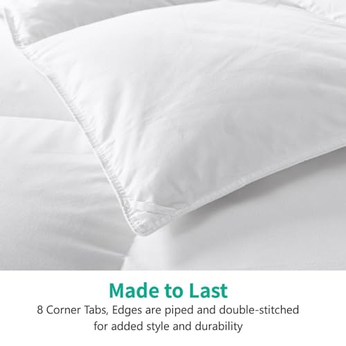 Ultra Soft Queen Feather Down Comforter, Ivory White