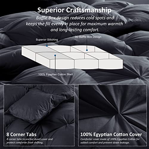 Premium Black Goose Down Comforter - California King