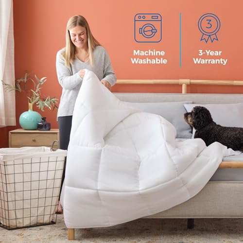 All-Season White Down Alternative Comforter, Queen
