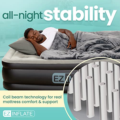 Queen Size EZ Inflate Double-High Air Mattress