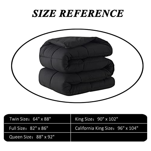 ELNIDO QUEEN® All-Season Black Comforter Set