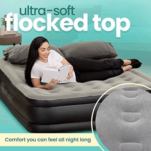 Queen Size EZ Inflate Double-High Air Mattress