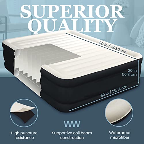 Englander Queen Raised Air Mattress with Pump