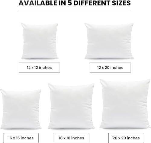Set of 4 18x18-Inch Pillow Inserts
