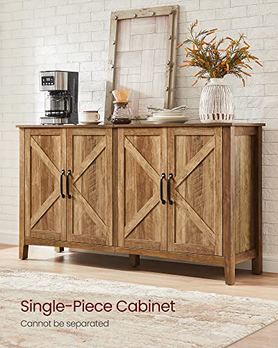 Adjustable Shelf Buffet Cabinet for Rustic Living Room