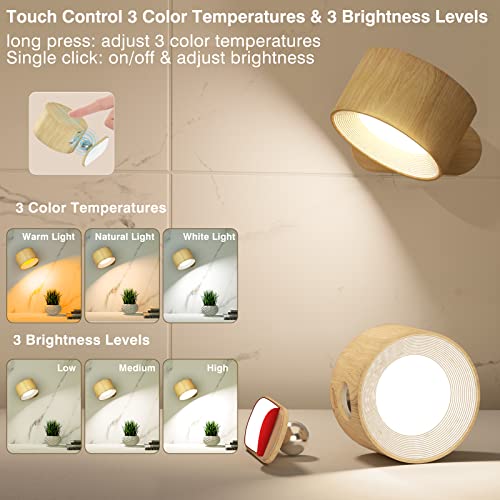 Rechargeable LED Wall Sconce for Bedroom Decor