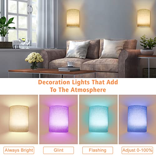 Rechargeable RGB Wall Sconces with Remote Control