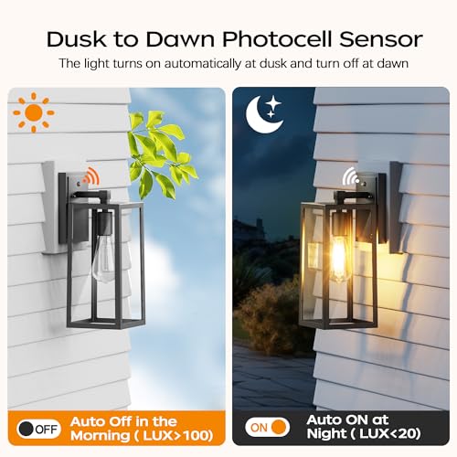 Rustic Outdoor Wall Light Fixtures - 2-Pack