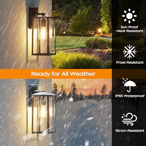 Rustic Outdoor Wall Light Fixtures - 2-Pack