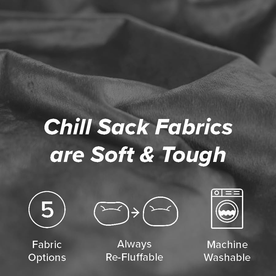 Giant 5' Charcoal Memory Foam Bean Bag Chair