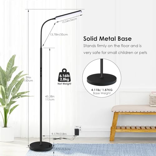 Adjustable LED Floor Lamp with Remote Control