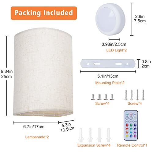 Rechargeable RGB Wall Sconces with Remote Control