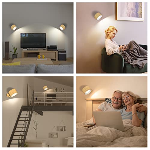 Rechargeable LED Wall Sconce for Bedroom Decor