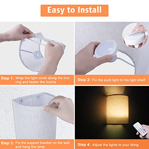 Rechargeable RGB Wall Sconces with Remote Control