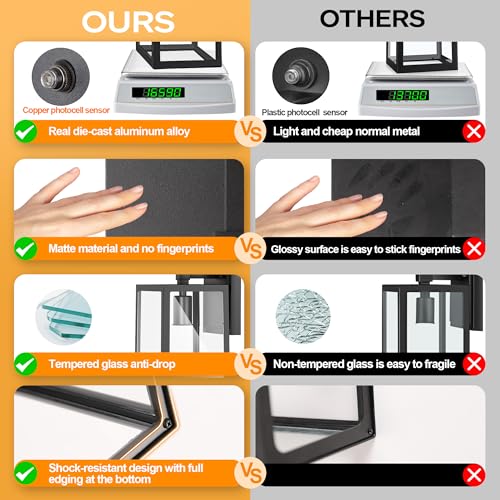 Rustic Outdoor Wall Light Fixtures - 2-Pack