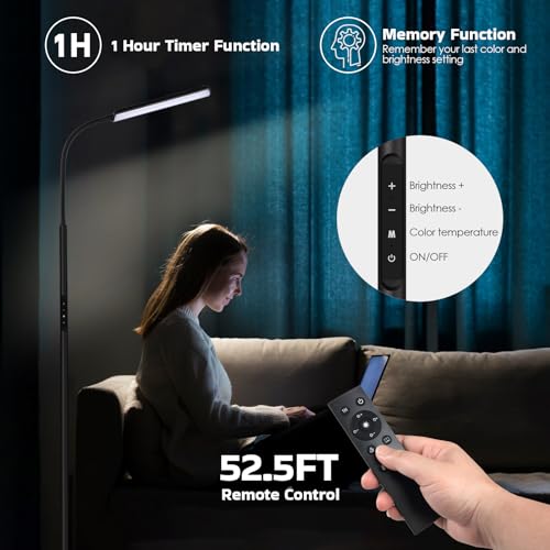 Adjustable LED Floor Lamp with Remote Control