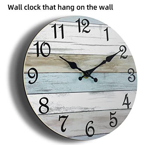 Rustic Coastal Silent Wall Clock - 10 Inch