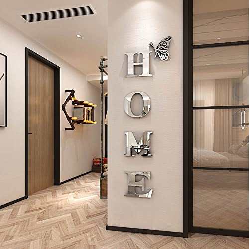 Reflective Acrylic Letter Wall Decor for Bedrooms