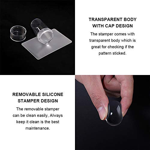 Clear Silicone Nail Art Stamper & Scraper Tool