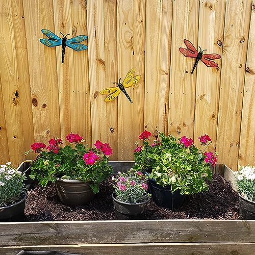 Metal Dragonfly Wall Decor Set for Home & Garden