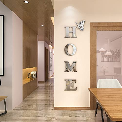 Reflective Acrylic Letter Wall Decor for Bedrooms