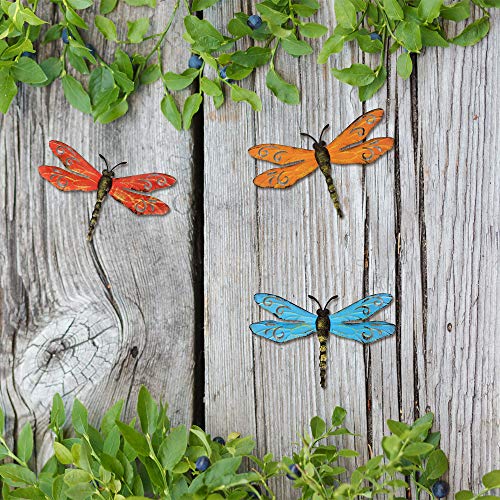 Metal Dragonfly Wall Decor Set for Home & Garden