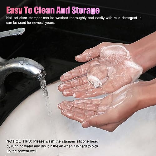 Clear Silicone Nail Art Stamper & Scraper Tool