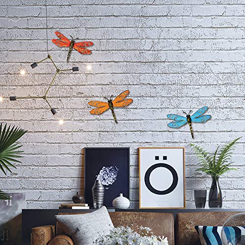 Metal Dragonfly Wall Decor Set for Home & Garden