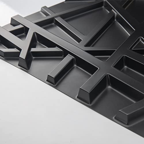 Black 3D Wall Panels for Bedroom Decor - 12 Pack