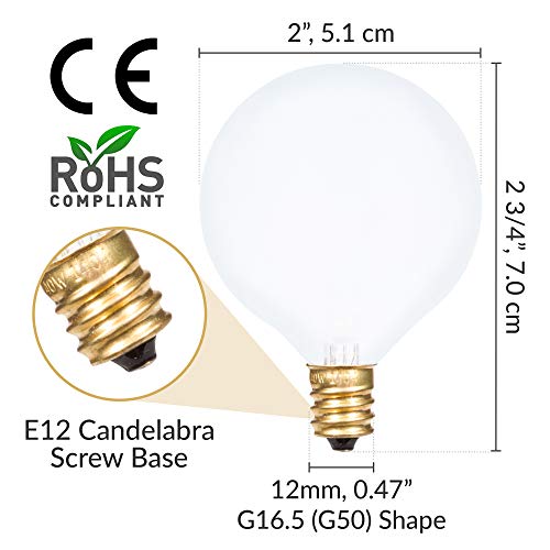 Simba Lighting G16.5 Frosted Globe Bulb Pack