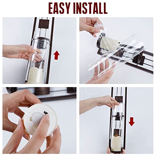 Set of 2 Metal Wall Sconce Candle Holders