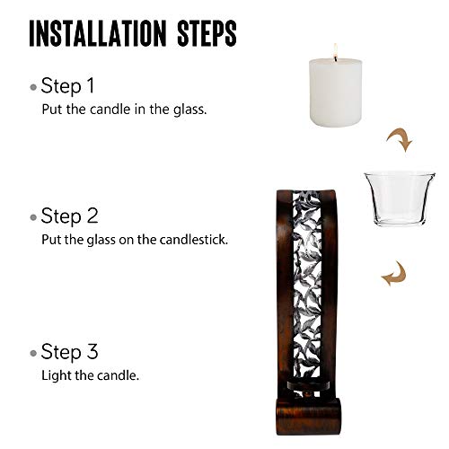 Antique Bronze Wall Sconce Candle Holders Set