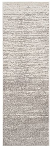 Light Grey Ombre Runner Rug 2'6" x 6