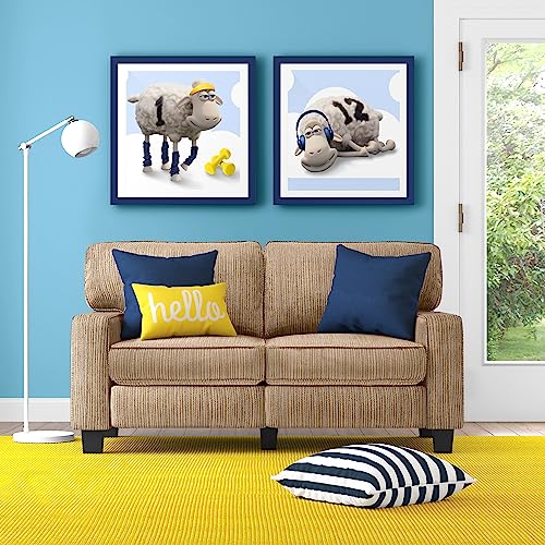 Beige Modern Sofa with Tool-Free Assembly