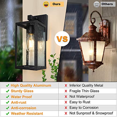 Dusk to Dawn Waterproof Wall Lantern for Outdoors