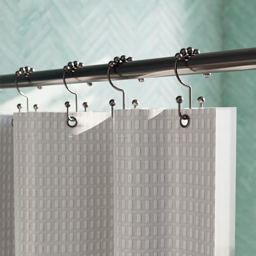 Rust-Resistant Decorative Shower Curtain Hooks - Set of 12
