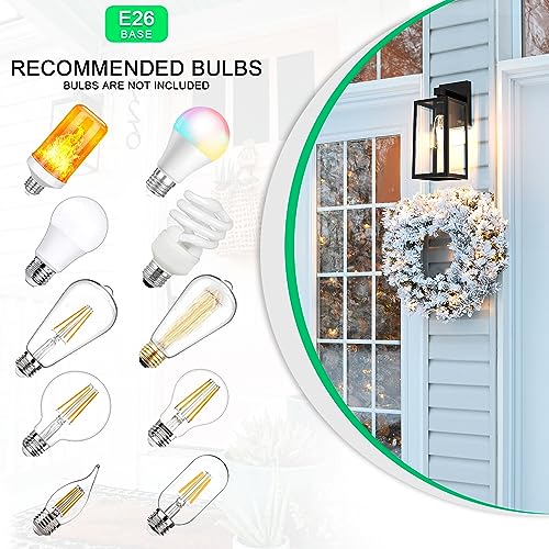 Elegant Black Waterproof Wall Sconce Light Fixture