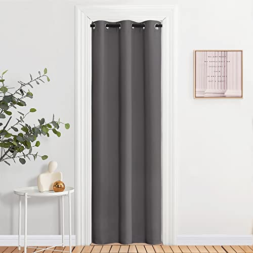Grey Blackout Curtains - Room Darkening Drapes (2 Panels)