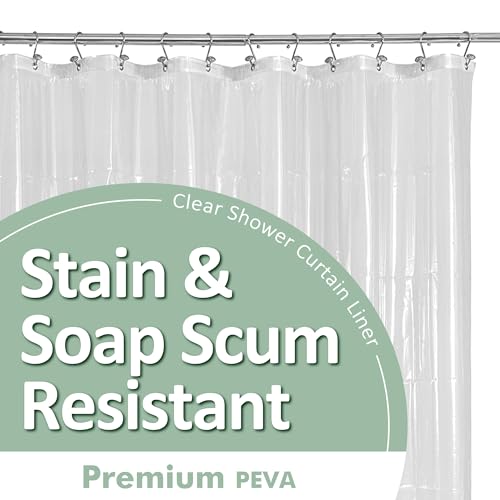 Premium Clear PEVA Shower Curtain Liner with Magnets