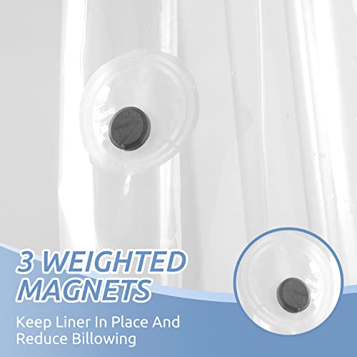 Clear Waterproof Shower Curtain Liner with Magnets