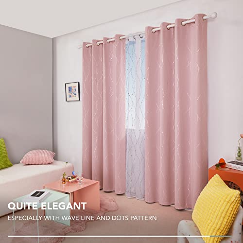 Coral Pink Blackout Curtains for Teen Rooms