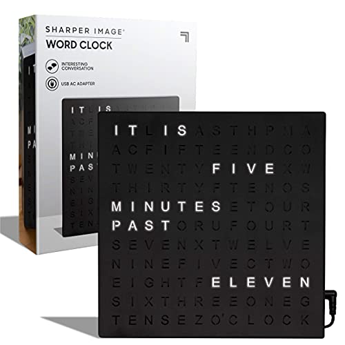 Sharper Image® LED Word Clock - Modern Design