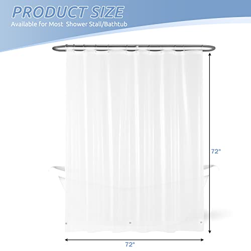 Clear Waterproof Shower Curtain Liner with Magnets