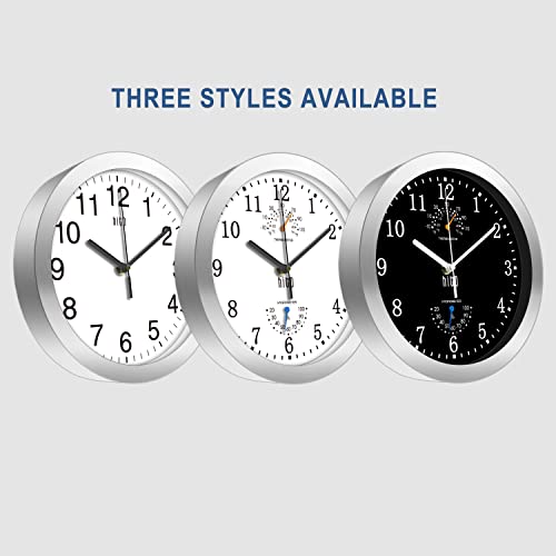Elegant 10-Inch Silent Wall Clock in White