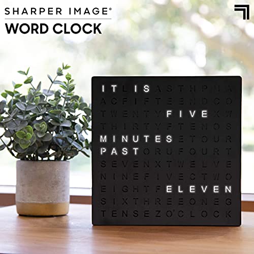 Sharper Image® LED Word Clock - Modern Design