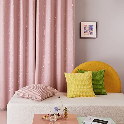 Coral Pink Blackout Curtains for Teen Rooms